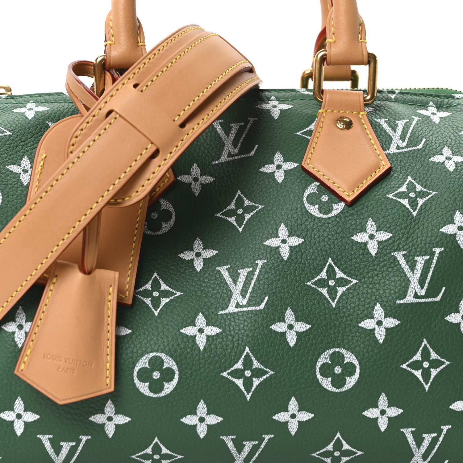 Louis Vuitton Calfskin Monogram Speedy P9 Bandouliere 25 Green 9 of 12