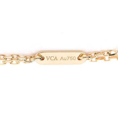 Van Cleef & Arpels 18K Yellow Gold Mother of Pearl Sweet Alhambra Butterfly Bracelet 5 of 6
