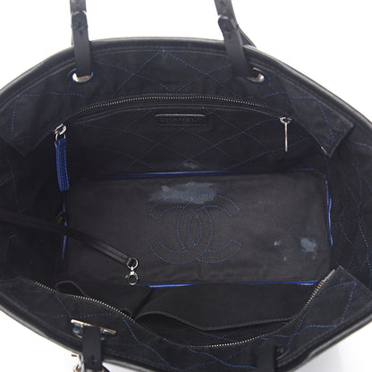 Chanel Grained Calfskin Shopping Fever Tote Blue 4 of 12