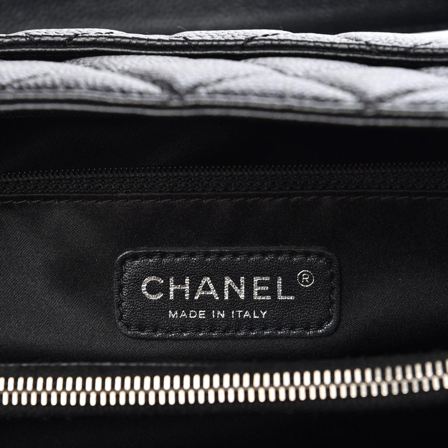 Caviar Quilted Grand Shopping Tote GST Black