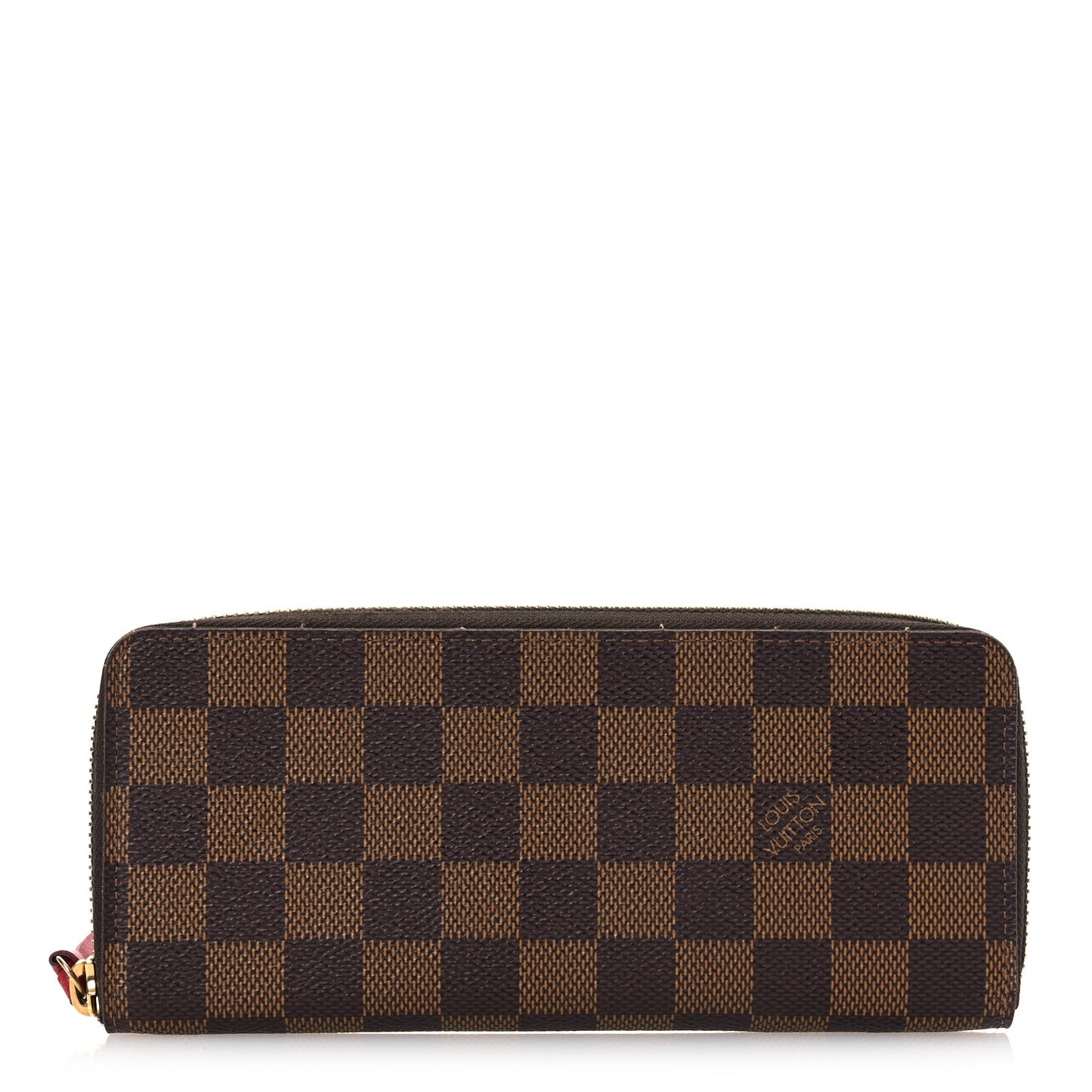 Damier Ebene Clemence Wallet Cherry