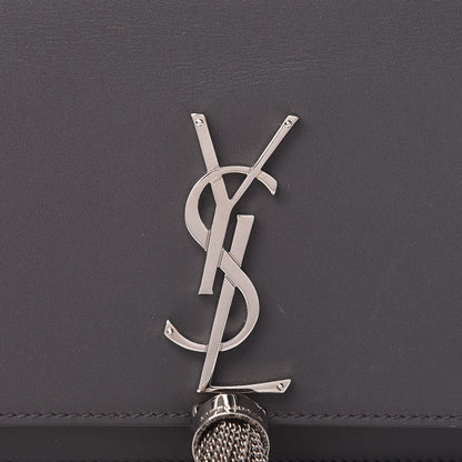 Saint Laurent Smooth Calfskin Classic Monogram Kate Tassel Chain Wallet Grey 11 of 13