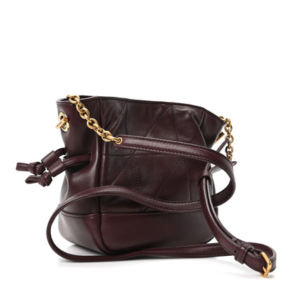 Saint Laurent Lambskin Matelasse Monogram Mini Jamie Shoulder Pouch Bag Rouge Cabernet 3 of 10