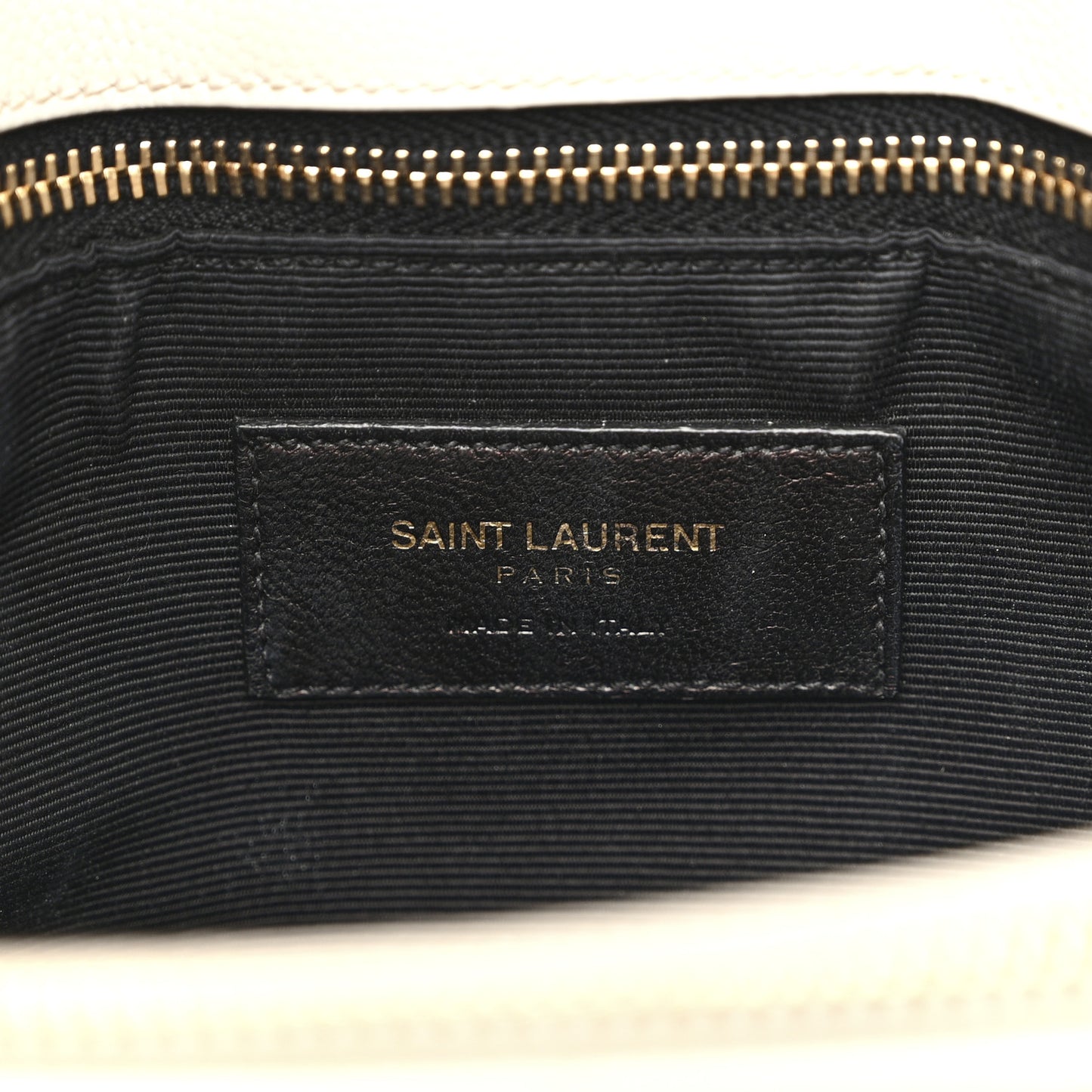 Grain De Poudre Matelasse Chevron Monogram Shopping Bag White