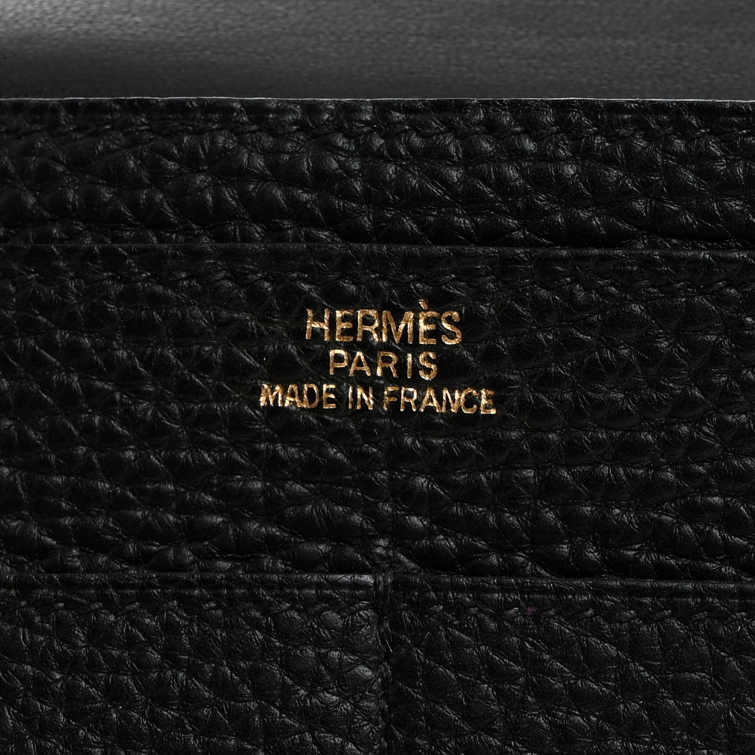 Hermes Togo Dogon Duo Wallet Black 7 of 9