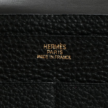 Hermes Togo Dogon Duo Wallet Black 7 of 9