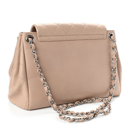 Chanel Lambskin Quilted CC Accordion Shopping Bag Beige 2 of 4