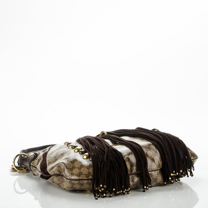 Gucci Crystal Monogram Fringe Babouska Hobo 4 of 8