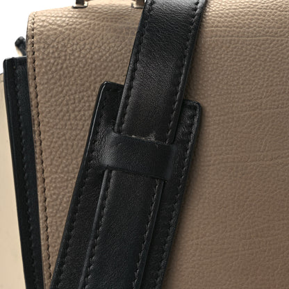 Celine Elephant Calfskin Medium Tri-Color Trapeze Black Beige 12 of 13