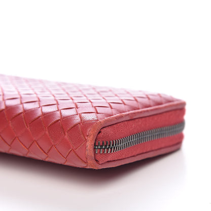 Bottega Veneta Nappa Intrecciato Zip Around Wallet Red 8 of 15