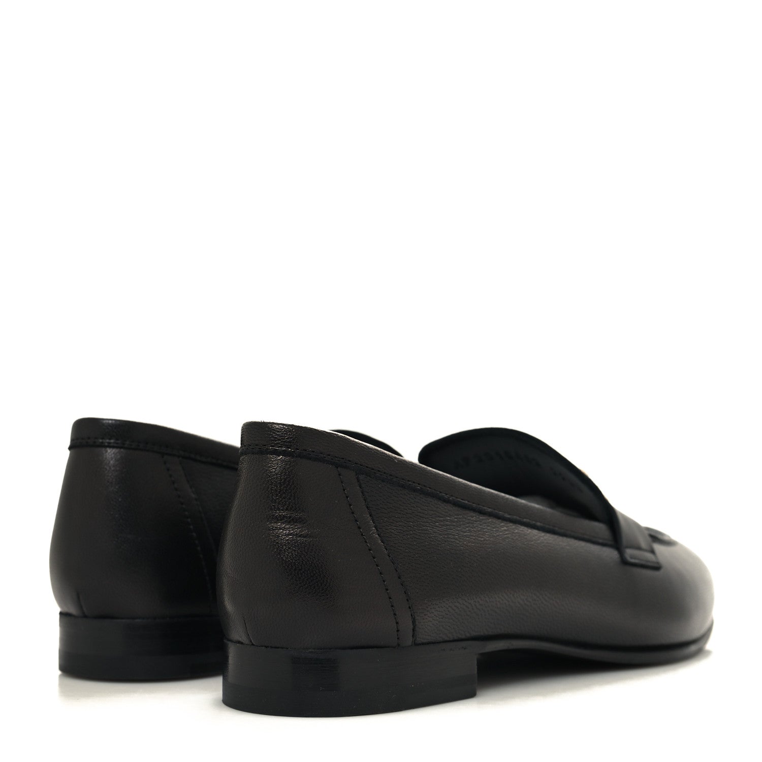 Hermes Goatskin Womens Paris Loafers 38 Black 4 of 10