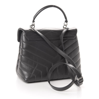 Saint Laurent Calfskin Y Quilted Monogram Medium Loulou Chain Satchel Storm 3 of 11