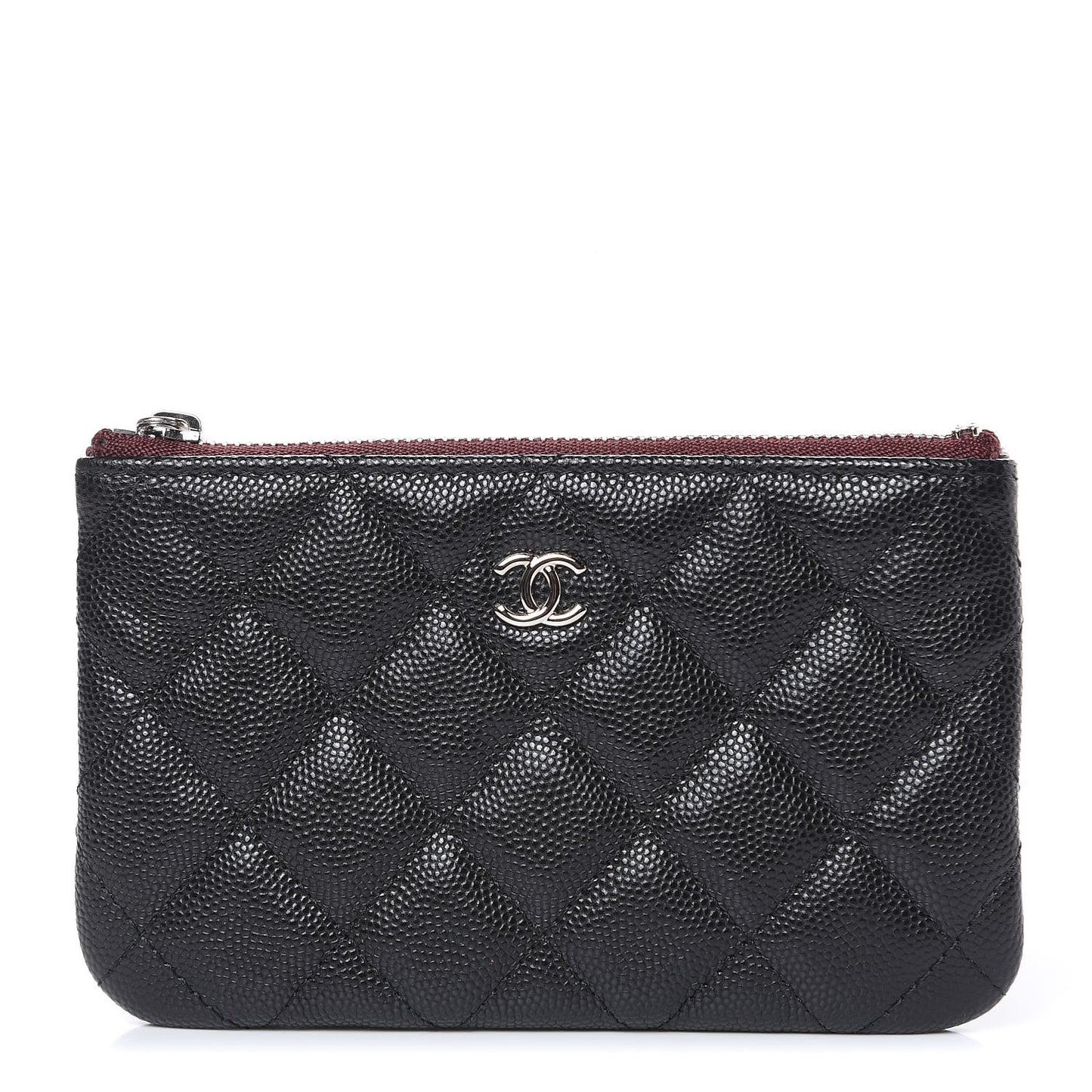 Caviar Quilted Small Cosmetic Case Black