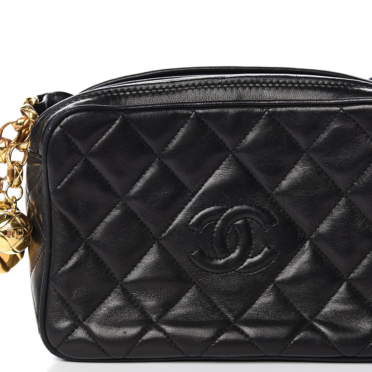 Chanel Lambskin Quilted Camera Case Black 12 of 12