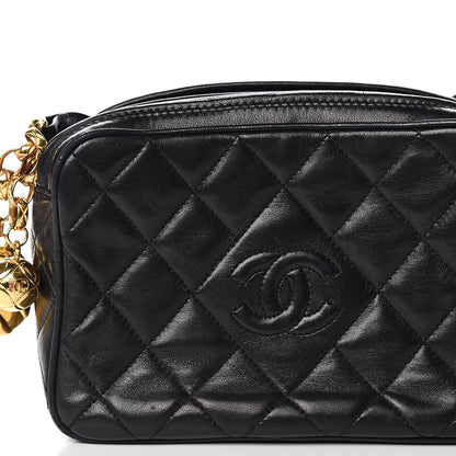Chanel Lambskin Quilted Camera Case Black 12 of 12