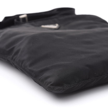 Prada Nylon Flat Messenger Bag Black 8 of 9