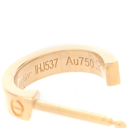 Cartier 18K Yellow Gold Small LOVE Hoop Earrings 5 of 6