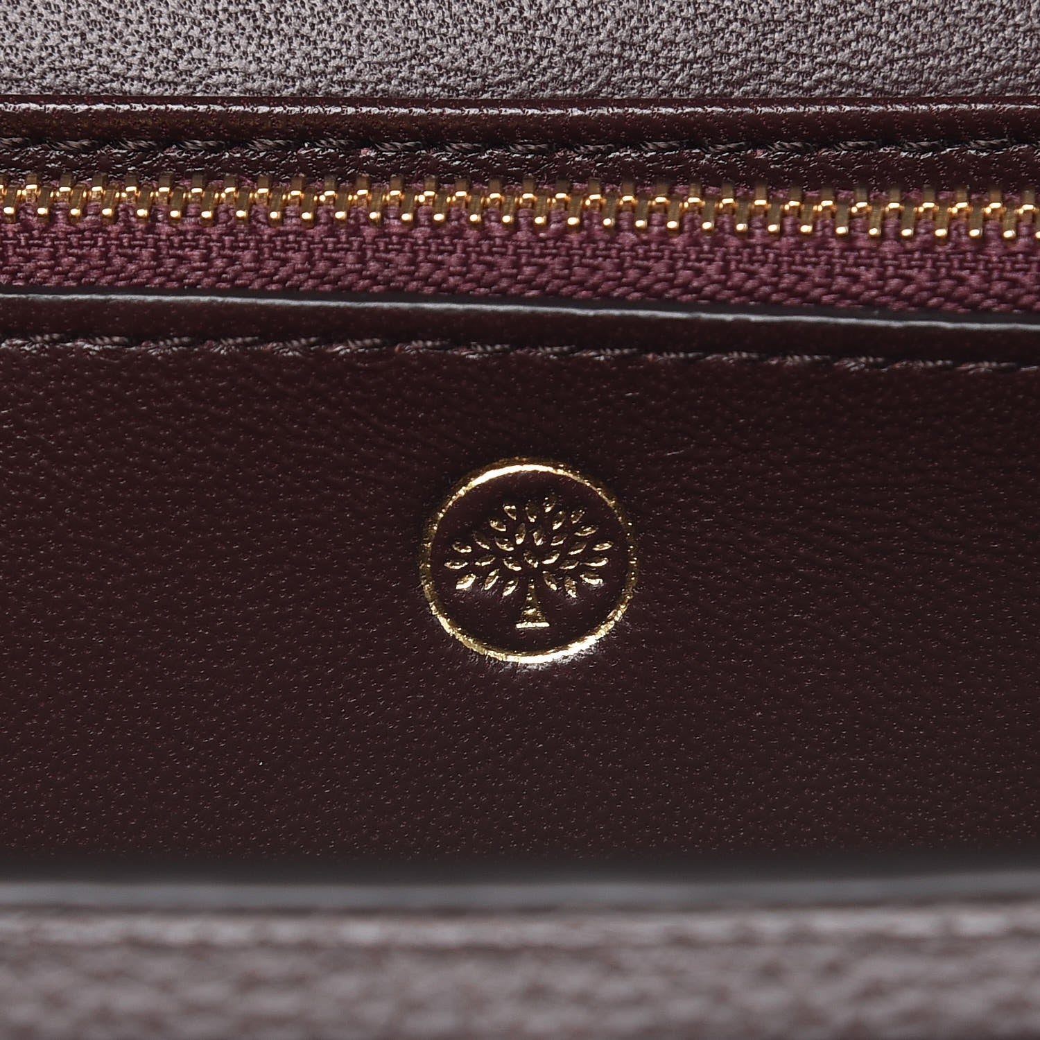 Mulberry Natural Grain Calfskin Continental Wallet Oxblood 6 of 7