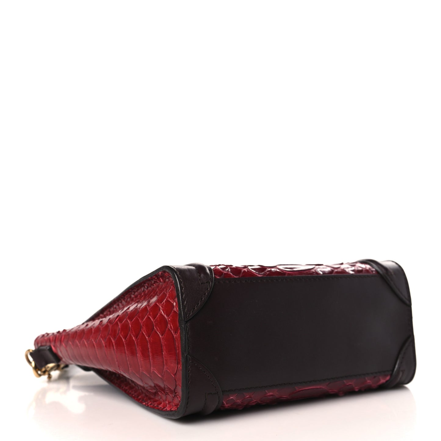 Snakeskin Calfskin Nano Tri-Color Luggage Red