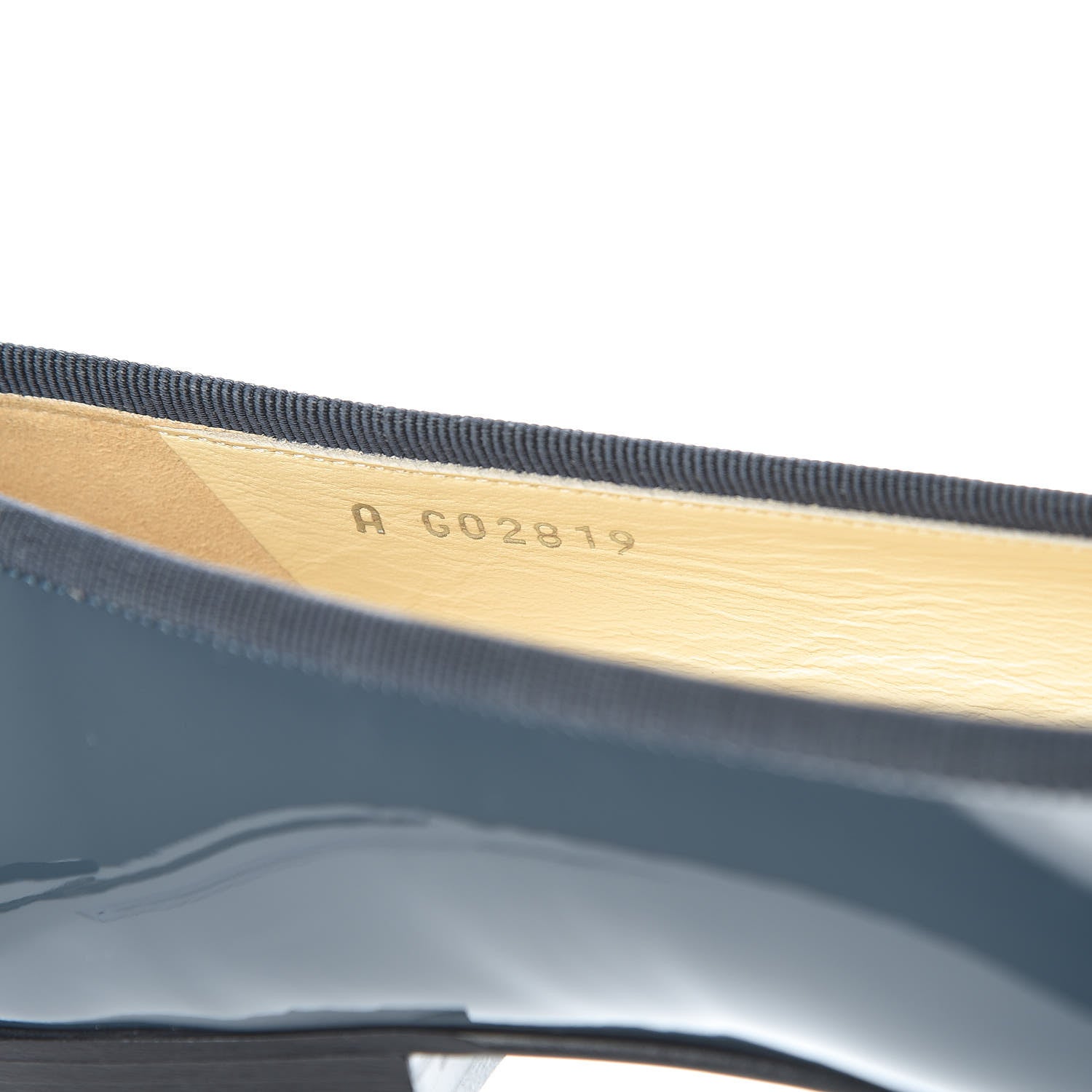 Chanel Patent Cap Toe Ballerina Flats 36 Blue 8 of 9