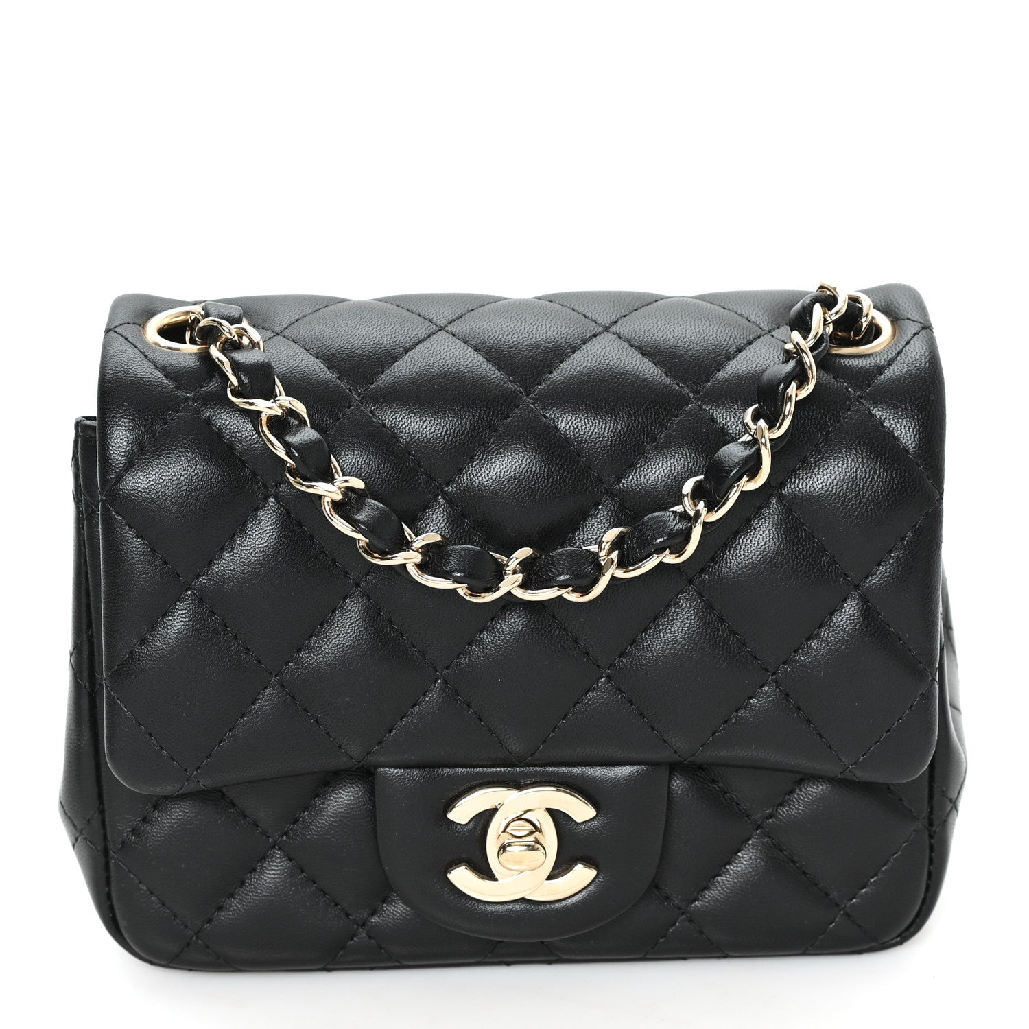 Chanel Lambskin Quilted Mini Square Flap Black 1 of 11