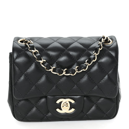 Chanel Lambskin Quilted Mini Square Flap Black 1 of 11
