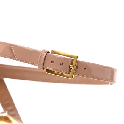 Valentino Garavani Patent One Stud Ankle Strap 30/120mm Platform Pumps 39.5 Rose Cannelle 10 of 12