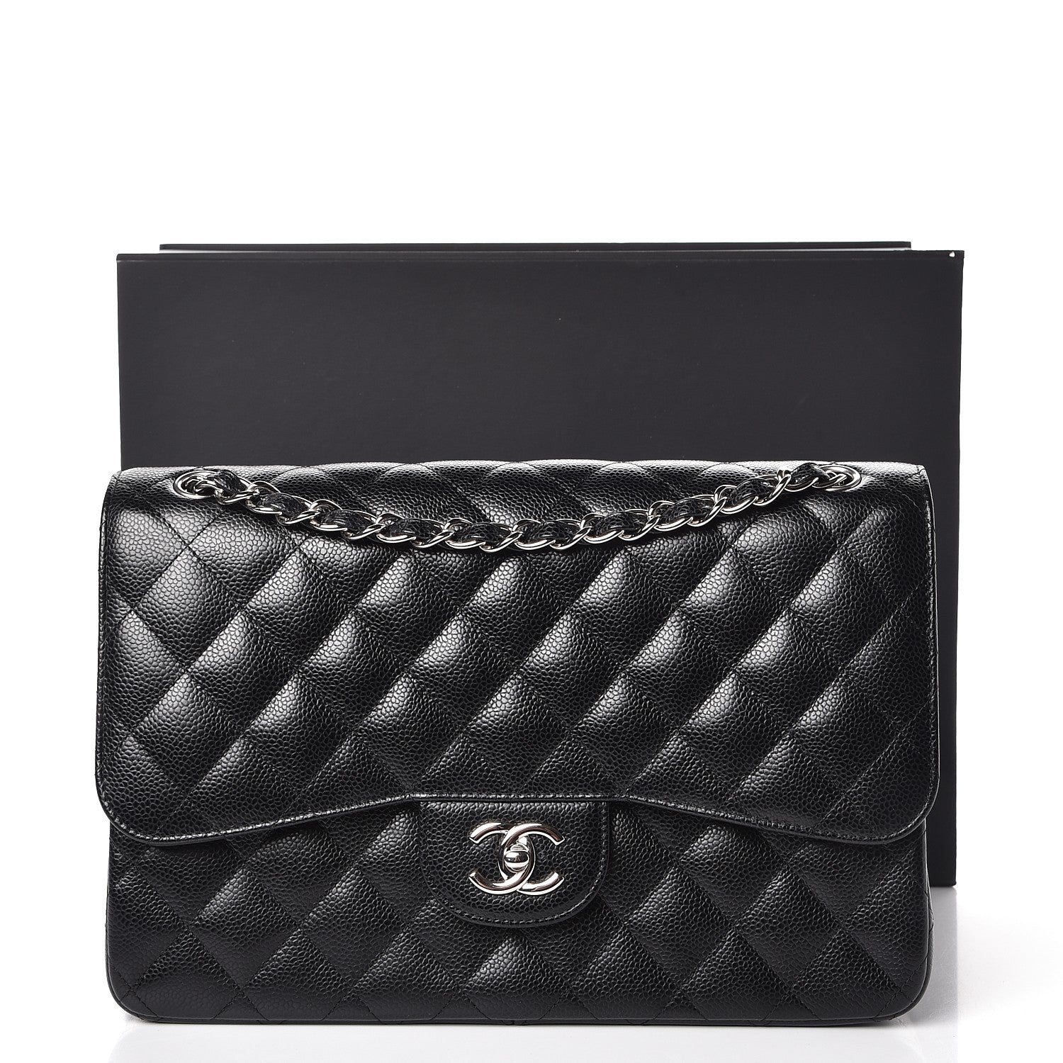 Chanel Caviar Quilted Jumbo Double Flap Black 10 of 10