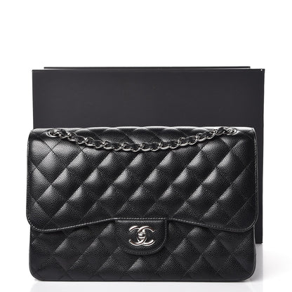 Chanel Caviar Quilted Jumbo Double Flap Black 10 of 10