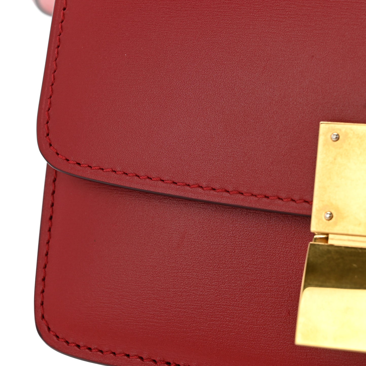 Smooth Calfskin Small Classic Box Flap Bag Red