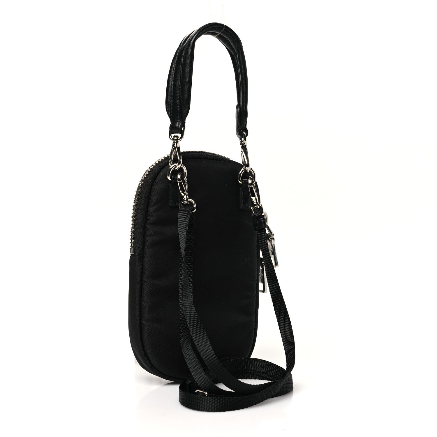Prada Tessuto Nylon Pocket Mini Bag Black 3 of 10