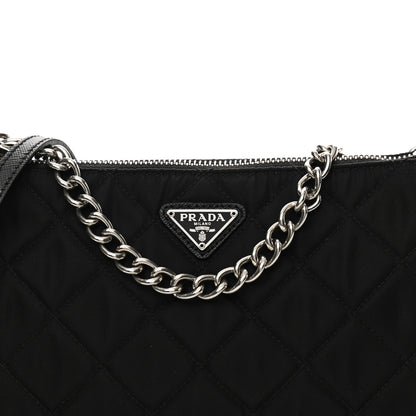 Prada Nylon Tessuto Impuntu Quilted Crossbody Bag Black 8 of 10