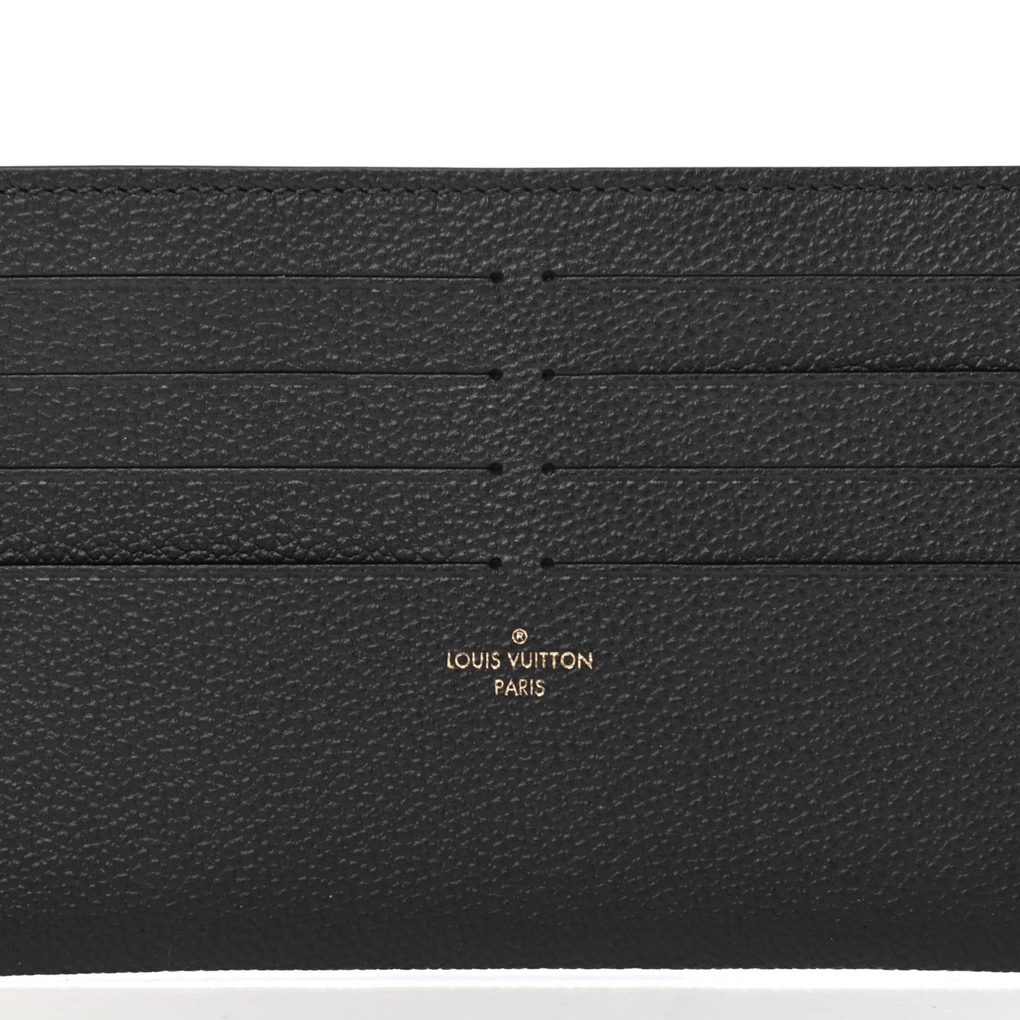 Calfskin Felicie Chain Wallet Card Holder Insert Black