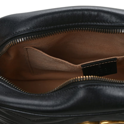 Gucci Calfskin Matelasse Small GG Marmont Chain Shoulder Bag Black 14 of 14