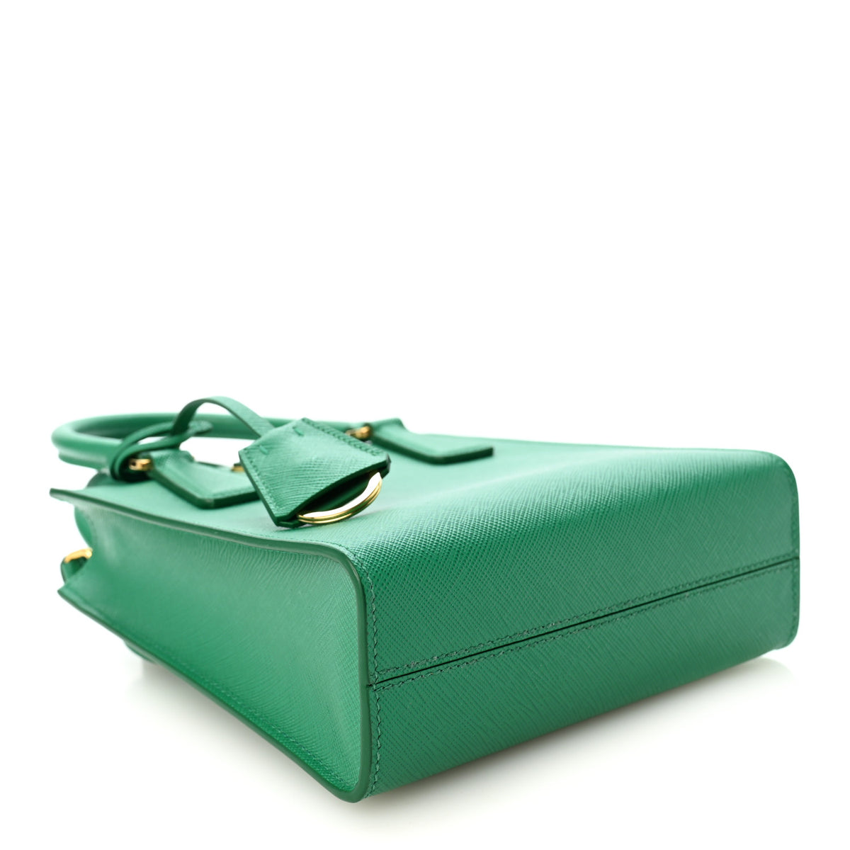 Prada Saffiano Lux Metal Triangle Handbag Mango 4 of 9