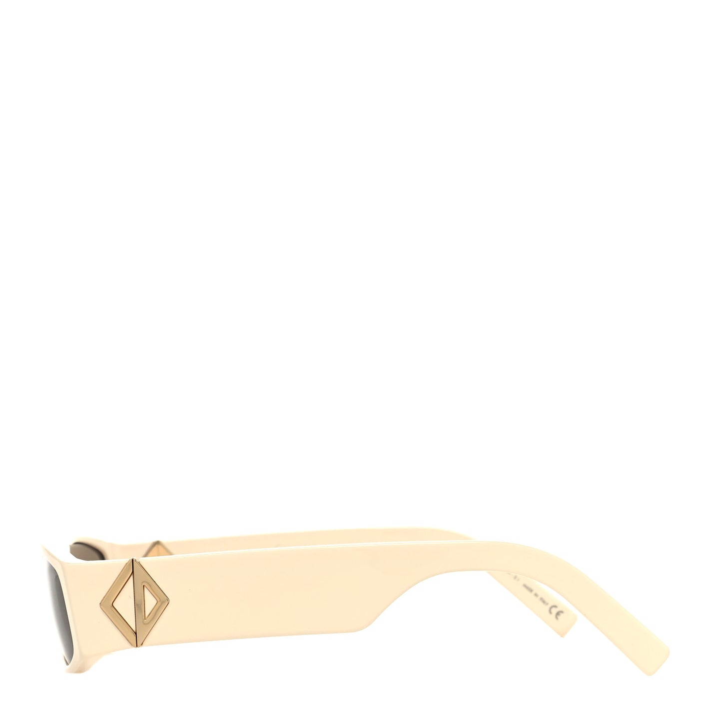 Acetate Rectangular CD Diamond S1I Sunglasses Ivory