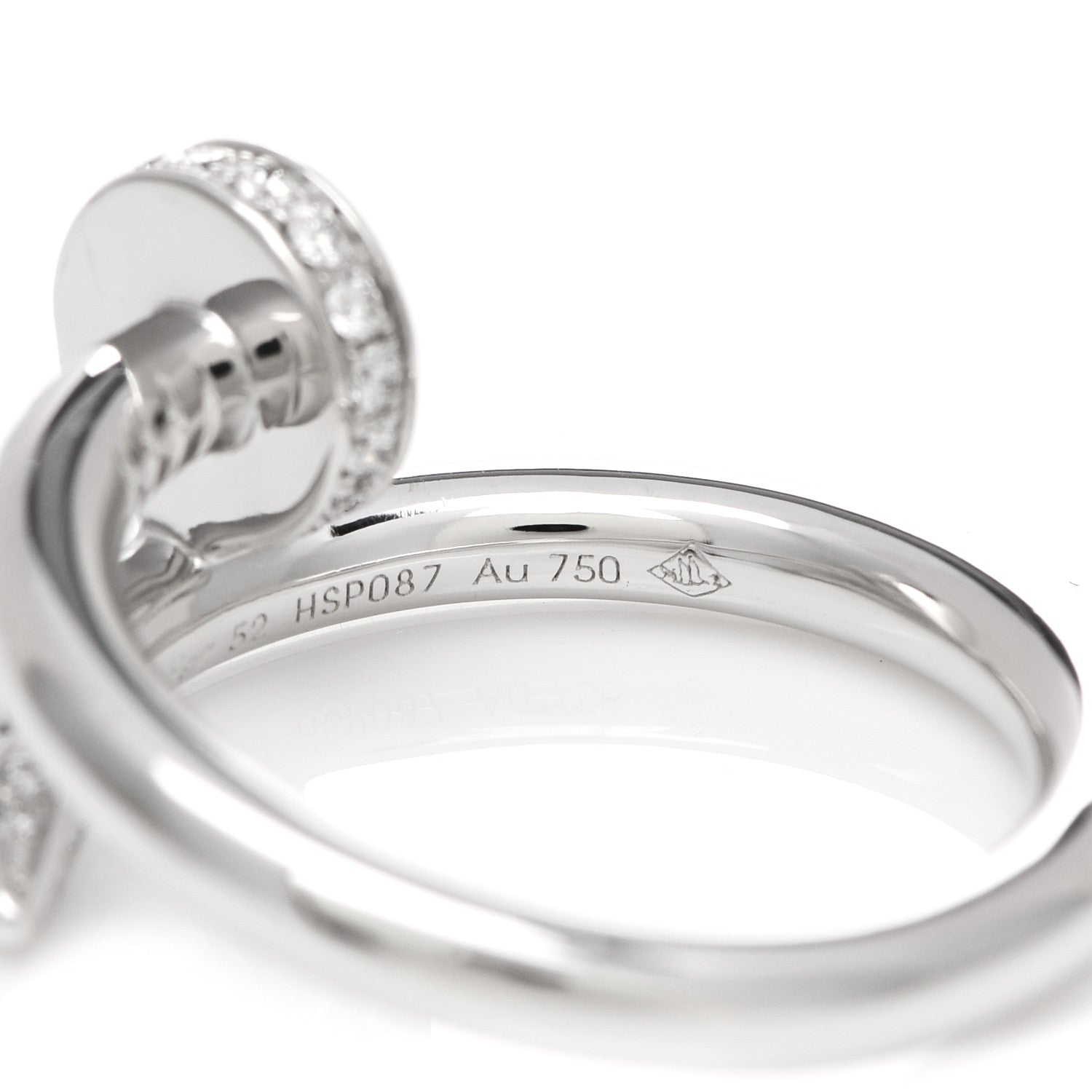Cartier 18K White Gold Diamond Juste Un Clou Ring 52 6 5 of 6