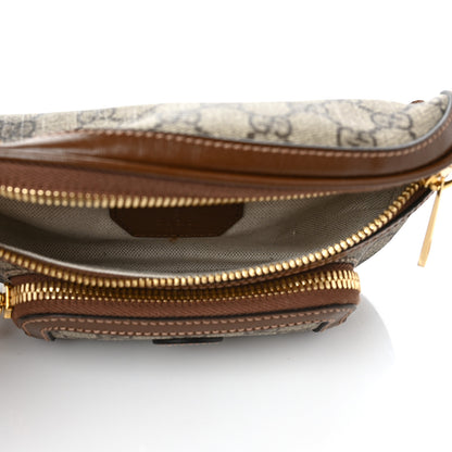 Gucci GG Supreme Monogram Textured Calfskin Retro Interlocking G Belt Bag Beige Ebony Brown Sugar 5 of 8
