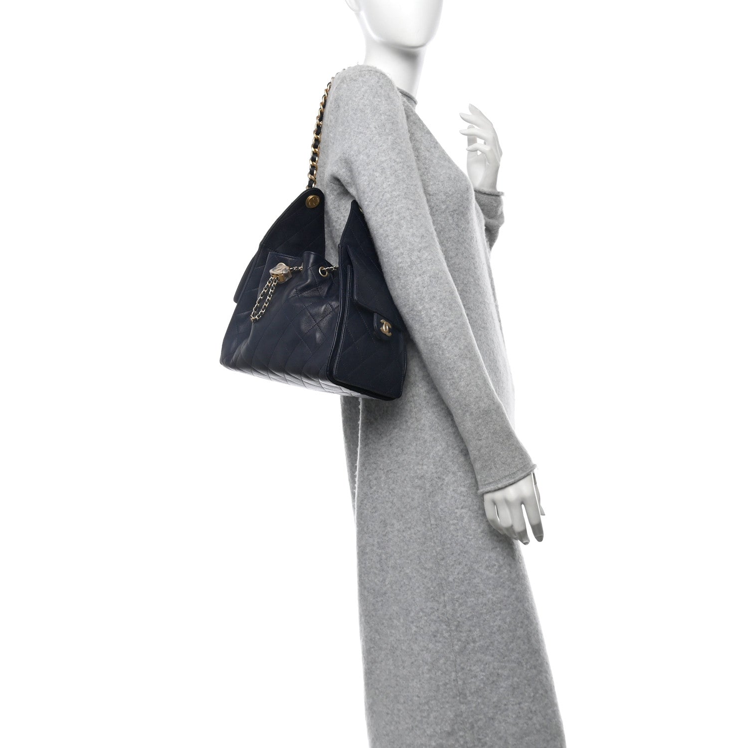 Chanel Caviar Quilted Small Chanel 25 Handbag Dark Navy 2 of 10