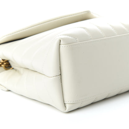 Saint Laurent Calfskin Y Quilted Monogram Small Loulou Chain Satchel Ivory 6 of 9