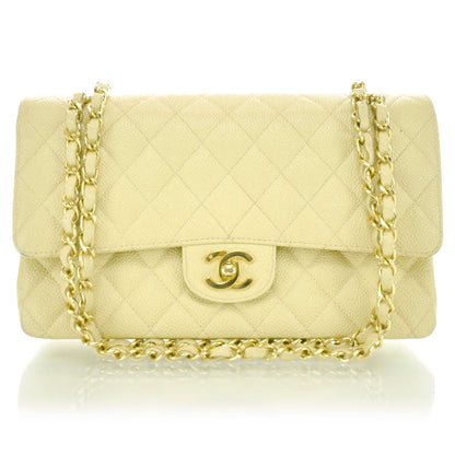 Chanel Caviar Quilted Medium Double Flap Beige 1 of 12