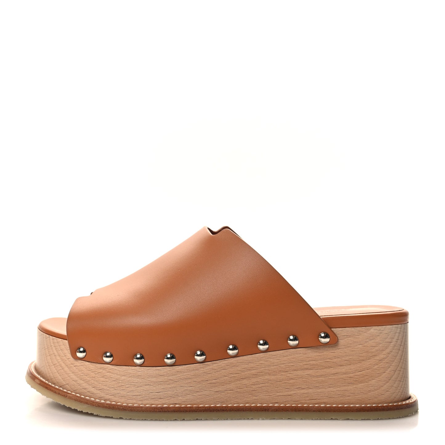 Calfskin Ellipse Mules 36 Marron Glaise
