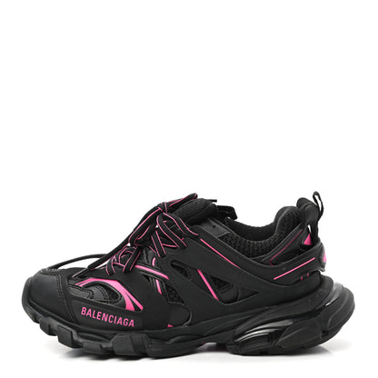 Balenciaga Mesh Rubber Bi-Color Womens Track Sneakers 39 Black Neon Pink 1 of 8