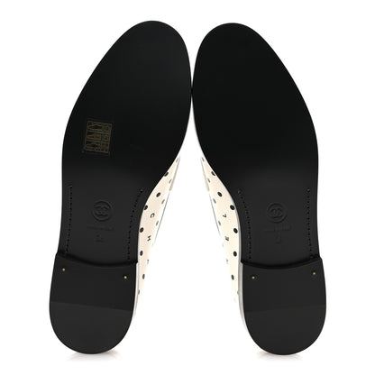 Chanel Printed Calfskin CC Dots Moccasin Loafers 36 Ivory Black 6 of 10