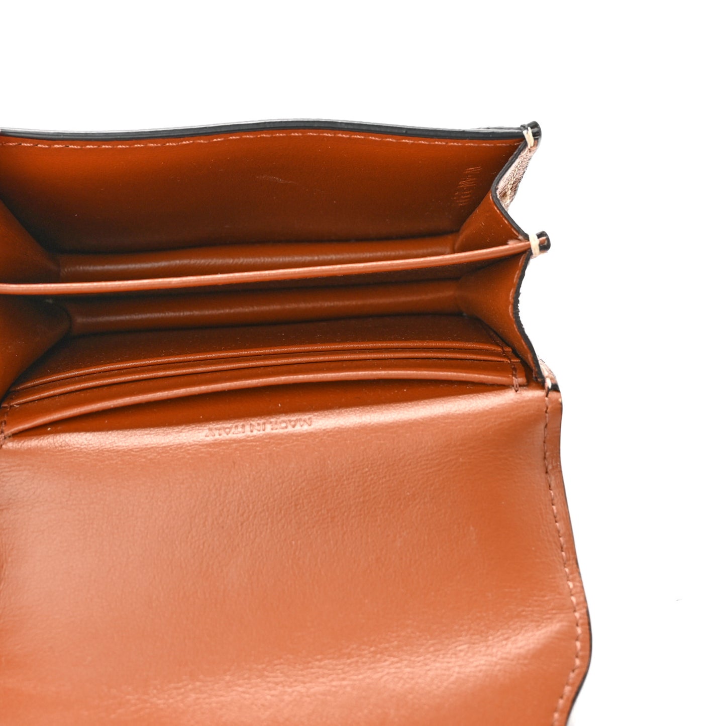 Triomphe Canvas Business Card Holder Tan