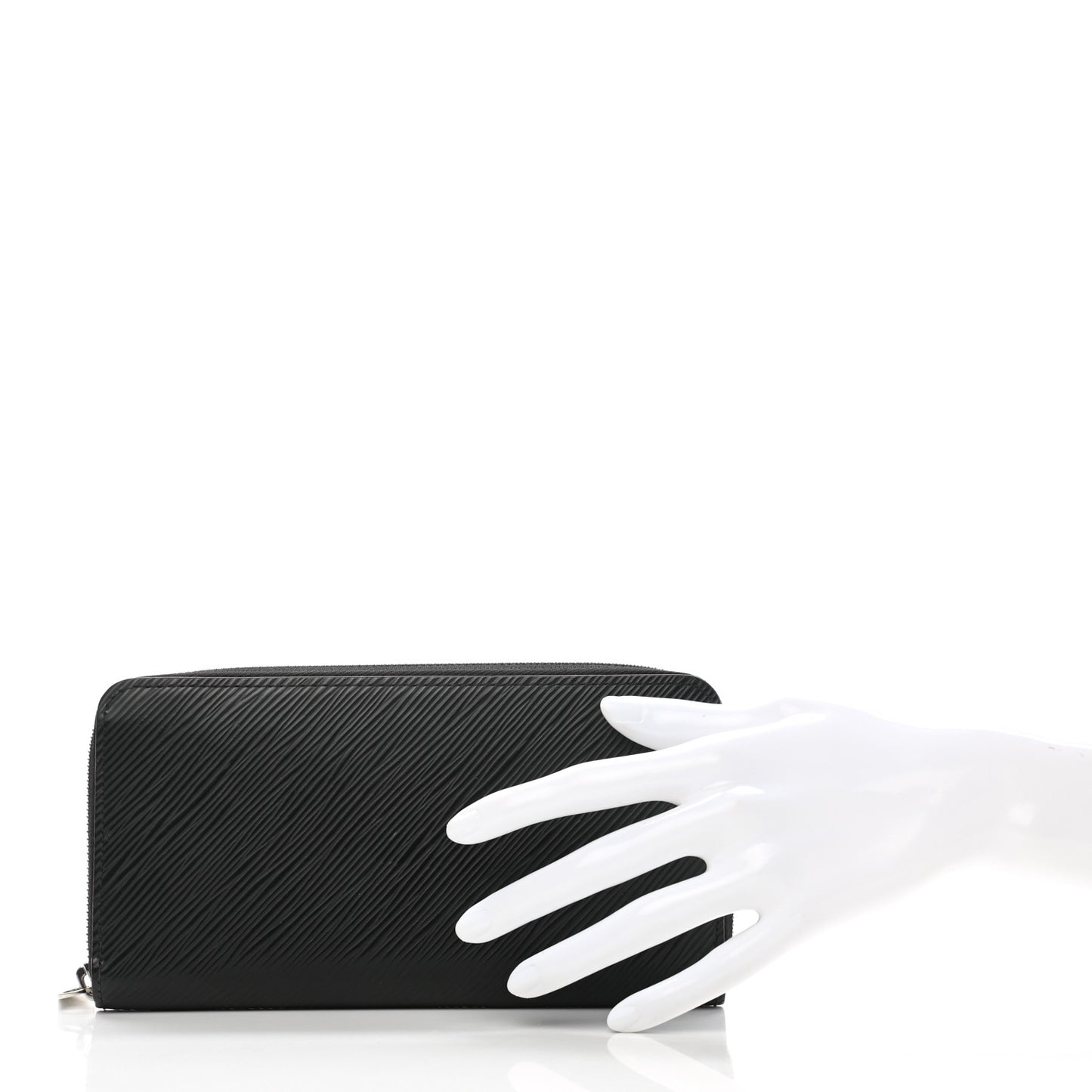 Epi Zippy Wallet Black Hot Pink