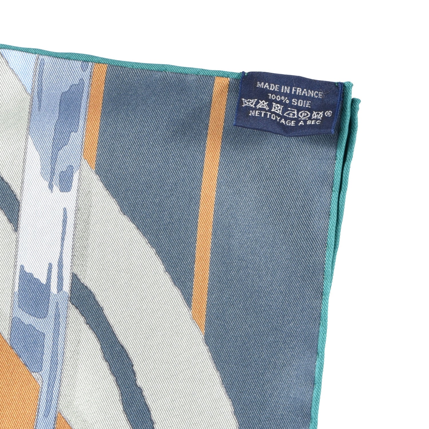 Hermes Silk Mors A Jouets Chemise Scarf 90 Petrole Vert Amande Ciel 2 of 4