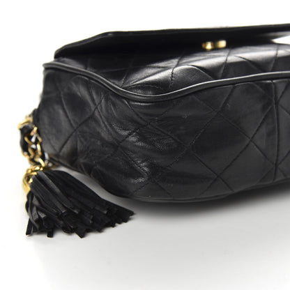 Chanel Lambskin Quilted CC Tassel Camera Case Black 8 of 9
