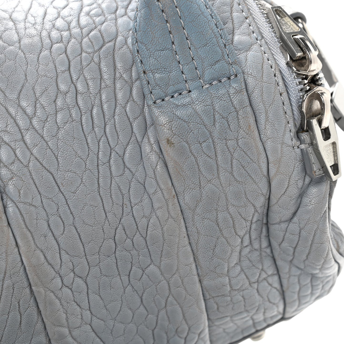 Pebbled Lambskin Mini Rockie Carbon Rodhium Hardware