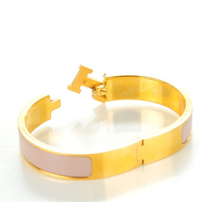 Hermes Narrow Enamel Clic Clac H Bracelet PM Rose Poudre 4 of 5